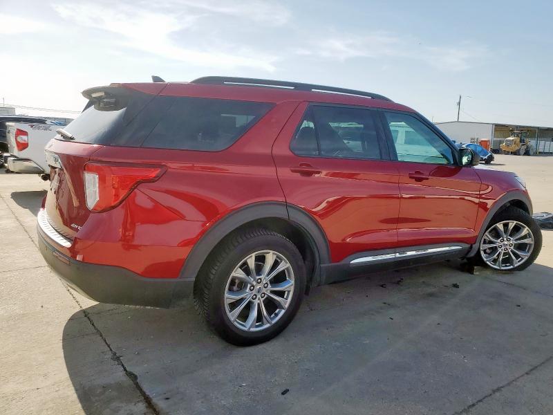 1FMSK8DH9MGA57887 - 2021 FORD EXPLORER XLT Красный фото 3
