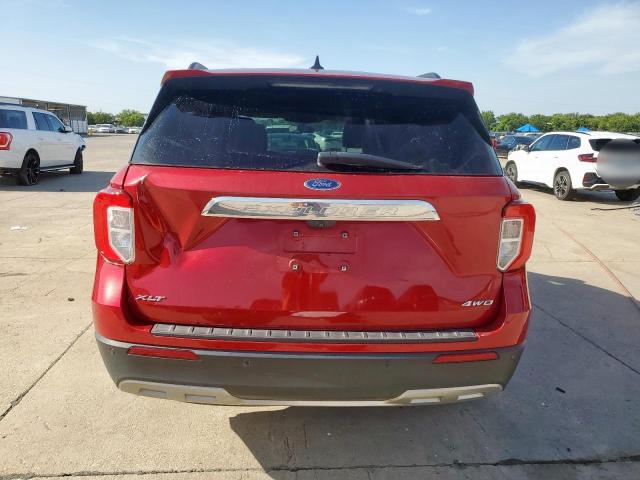 1FMSK8DH9MGA57887 - 2021 FORD EXPLORER XLT Красный фото 6