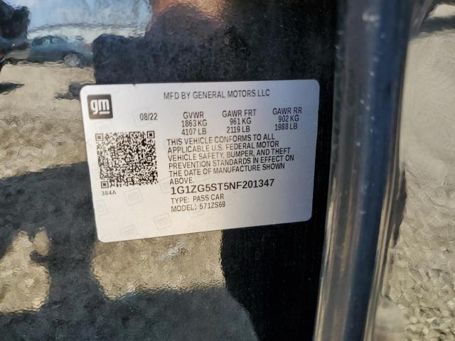 1G1ZG5ST5NF201347 - 2022 CHEVROLET MALIBU RS BLACK photo 12