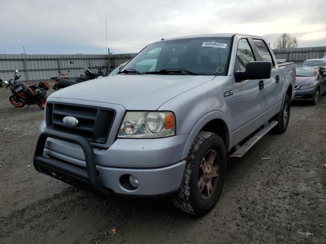 1FTPW14V58FA66125 - 2008 FORD F-150 SUPERCREW SILVER photo 2