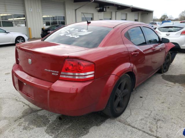 1B3CC4FB0AN124697 - 2010 DODGE AVENGER SXT RED photo 4