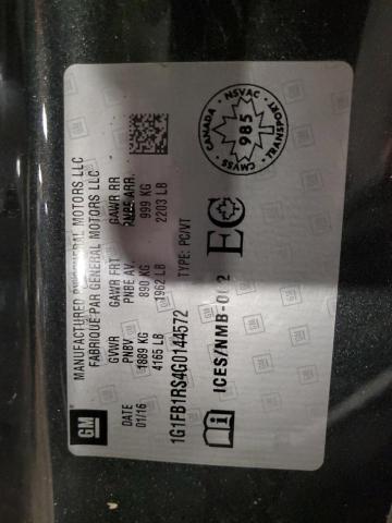 1G1FB1RS4G0144572 - 2016 CHEVROLET CAMARO LT 石墨色 照片 12