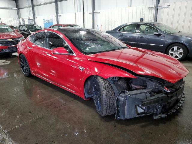 5YJSA1E23JF270820 - 2018 TESLA MODEL S Կարմիր լուսանկար 4