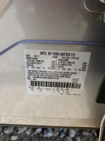 2FMPK3G94JBB13136 - 2018 FORD EDGE SE SILVER photo 13