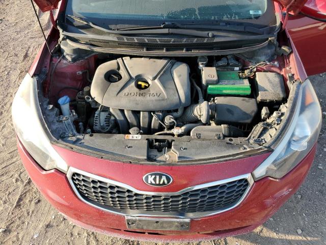 KNAFX4A60F5434346 - 2015 KIA FORTE LX RED photo 11