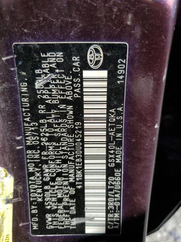 4T1BK1EB3DU045219 - 2013 TOYOTA AVALON BASE 紫色 照片 24