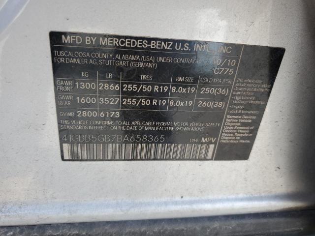 4JGBB5GB7BA658365 - 2011 MERCEDES-BENZ ML 350 SILVER photo 13