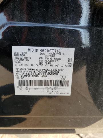 2LMPJ6LR0HBL18851 - 2017 LINCOLN MKX RESERVE Schwarz Foto 14