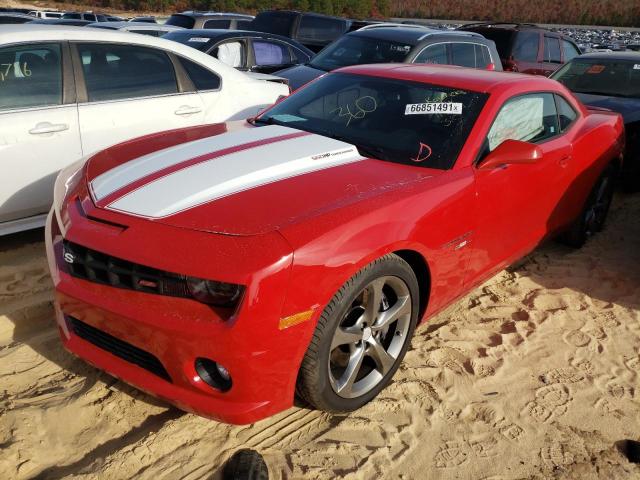 2G1FJ1EJ8D9229593 - 2013 CHEVROLET CAMARO SS RED photo 2