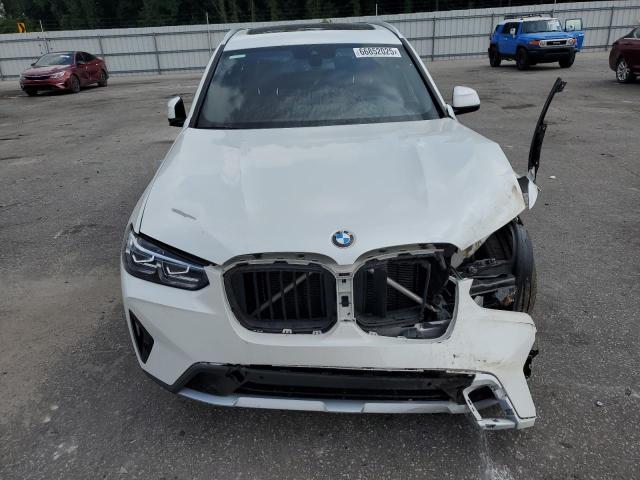 5UX53DP07N9K53926 - 2022 BMW X3 XDRIVE30I WHITE photo 5