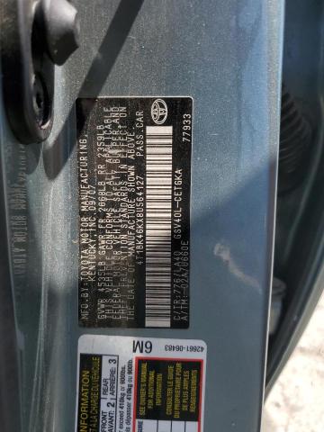 4T1BK46KX8U564127 - 2008 TOYOTA CAMRY LE GREEN photo 12