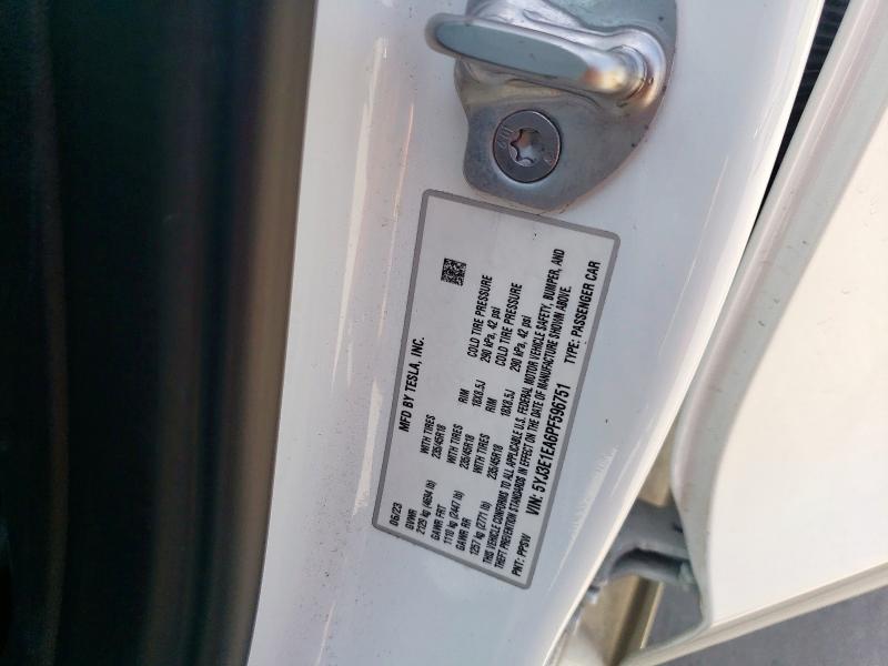 5YJ3E1EA6PF596751 - 2023 TESLA MODEL 3 თეთრი ფოტო 12