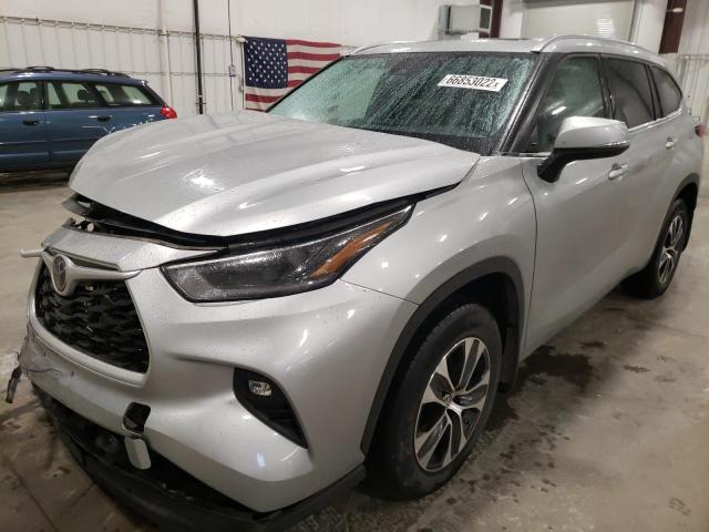 5TDGZRBH9MS529462 - 2021 TOYOTA HIGHLANDER XLE ვერცხლისფერი ფოტო 2