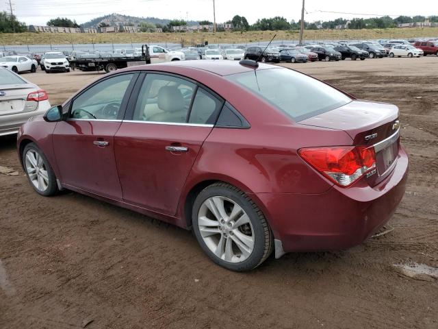 1G1PG5SB5F7114087 - 2015 CHEVROLET CRUZE LTZ MAROON photo 2