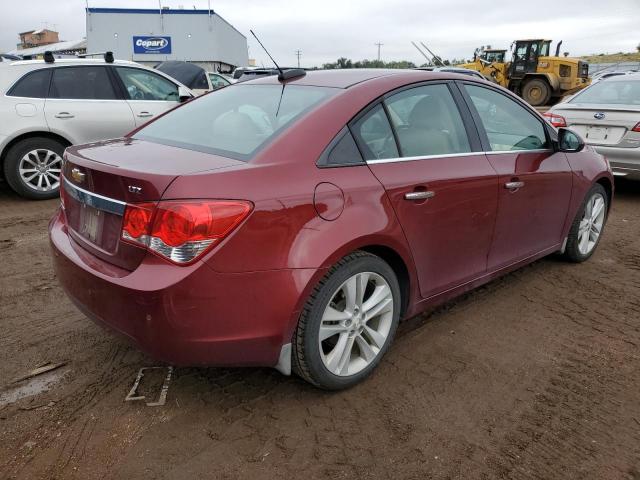 1G1PG5SB5F7114087 - 2015 CHEVROLET CRUZE LTZ MAROON photo 3