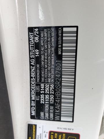 W1KAF4HB0SR247801 - 2025 MERCEDES-BENZ C 300 4MATIC WHITE photo 12