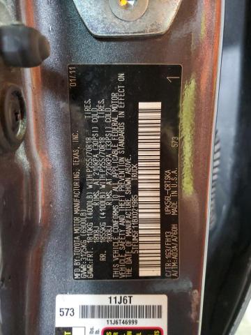 5TFUM5F11BX021985 - 2011 TOYOTA TUNDRA DOUBLE CAB SR5 GRAY photo 12