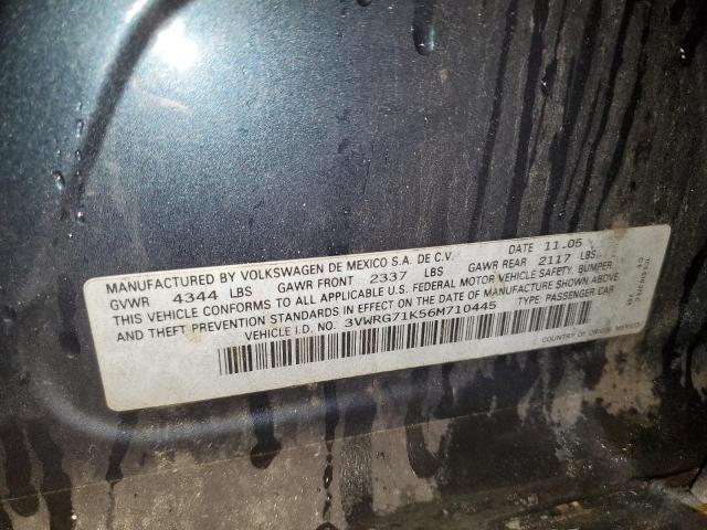 3VWRG71K56M710445 - 2006 VOLKSWAGEN JETTA 2.5 蓝色 照片 12