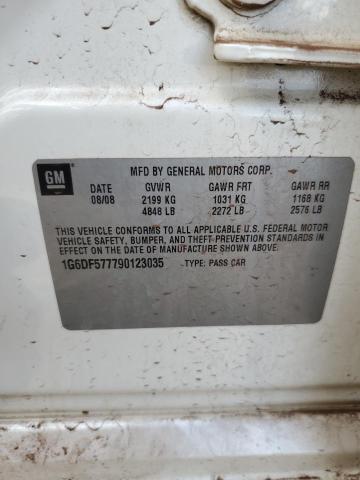 1G6DF577790123035 - 2009 CADILLAC CTS WHITE photo 12