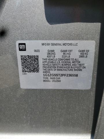 1G1ZG5ST2PF236558 - 2023 CHEVROLET MALIBU RS SILVER photo 12