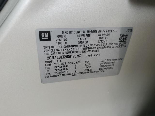 2GNALBEK9D6198762 - 2013 CHEVROLET EQUINOX LS GOLD photo 13