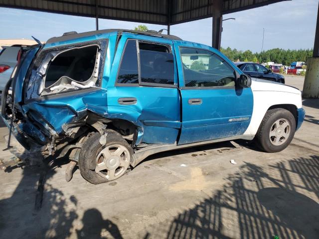 1GNDT13S422516954 - 2002 CHEVROLET TRAILBLAZE TEAL photo 3