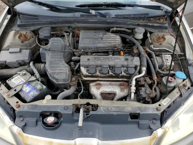 2HGES16685H038162 - 2005 HONDA CIVIC LX BEIGE photo 11