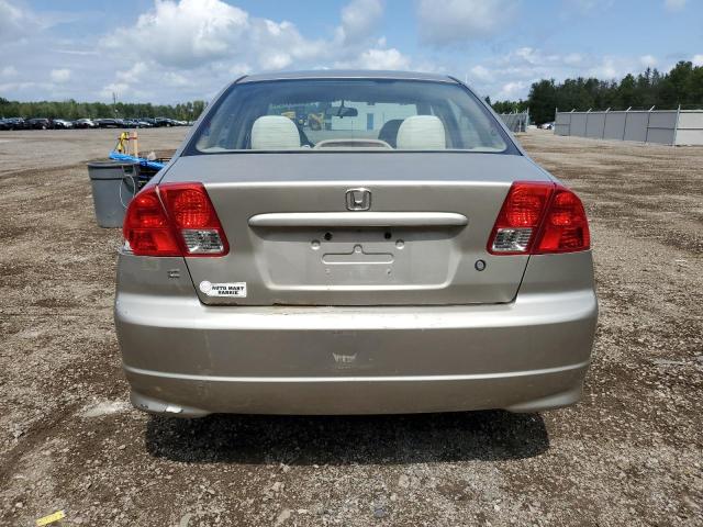 2HGES16685H038162 - 2005 HONDA CIVIC LX BEIGE photo 6