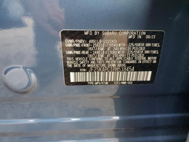 JF2SKAPC1PH538454 - 2023 SUBARU FORESTER LIMITED Mavi foto 13