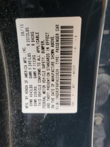 1HGCR3F86FA033624 - 2015 HONDA ACCORD EXL 黑色 照片 13