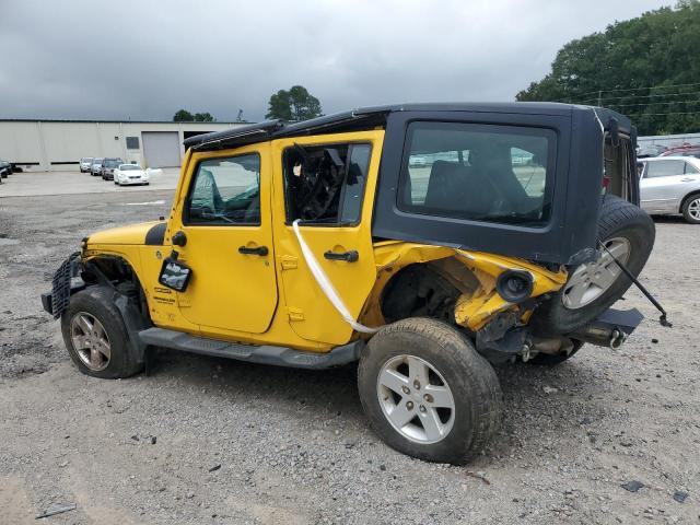 1C4BJWKG2FL614980 - 2015 JEEP WRANGLER UNLIMITED SPORT YELLOW photo 2