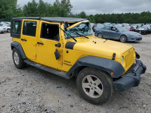1C4BJWKG2FL614980 - 2015 JEEP WRANGLER UNLIMITED SPORT YELLOW photo 4