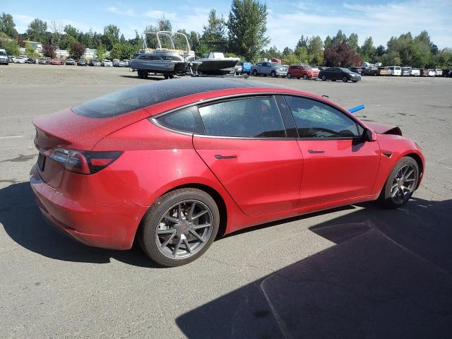 5YJ3E1EB0MF869431 - 2021 TESLA MODEL 3 წითელი ფოტო 3