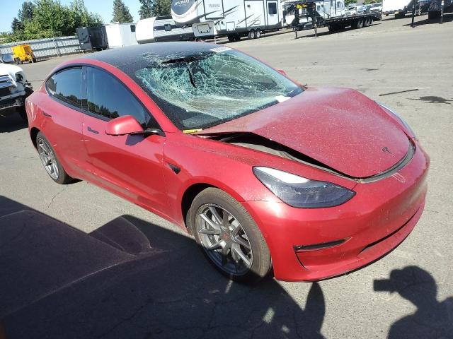 5YJ3E1EB0MF869431 - 2021 TESLA MODEL 3 წითელი ფოტო 4