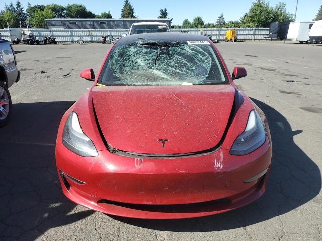 5YJ3E1EB0MF869431 - 2021 TESLA MODEL 3 წითელი ფოტო 5