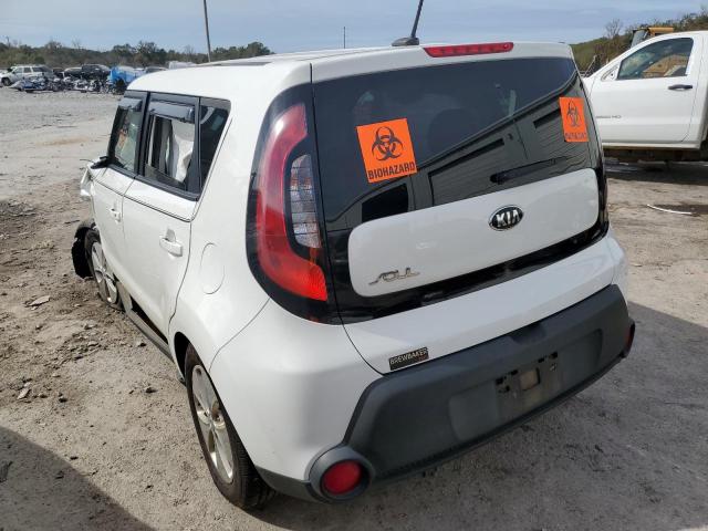 KNDJN2A28F7782310 - 2015 KIA SOUL WHITE photo 3