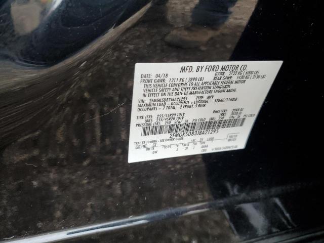 2FMGK5D83JBA21295 - 2018 FORD FLEX LIMITED 黑色 照片 12