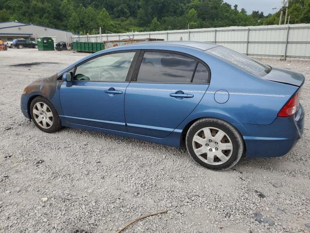 1HGFA16528L051933 - 2008 HONDA CIVIC LX BLUE photo 2