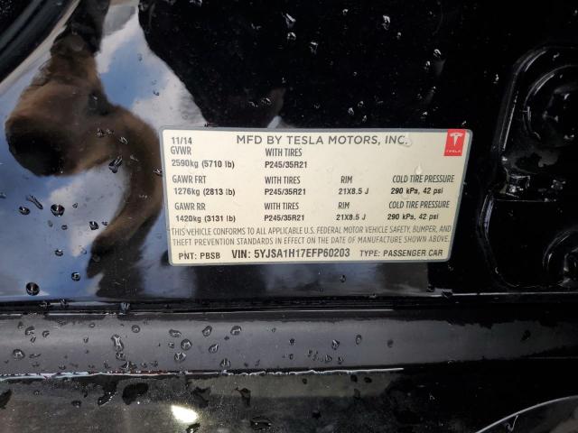 5YJSA1H17EFP60203 - 2014 TESLA MODEL S Սև լուսանկար 12