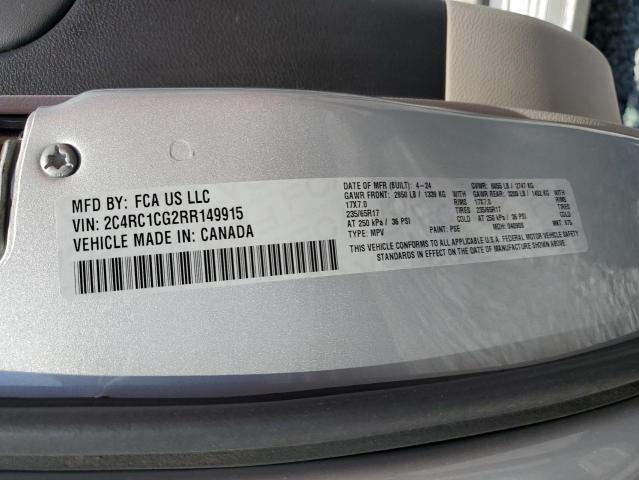 2C4RC1CG2RR149915 - 2024 CHRYSLER VOYAGER LX SILVER photo 14