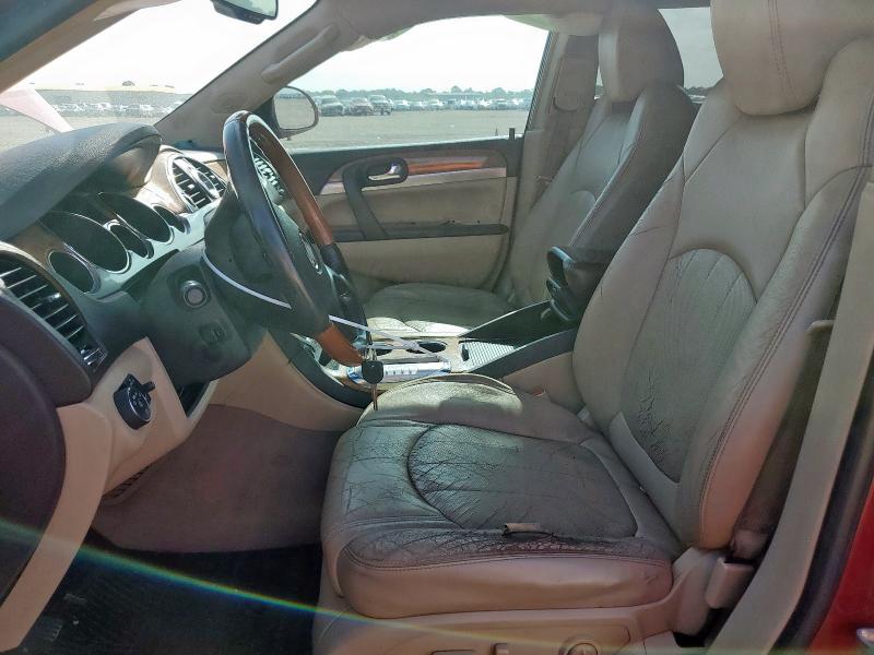 5GALRCEDXAJ182707 - 2010 BUICK ENCLAVE CXL RED photo 7