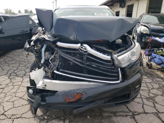 5TDJKRFH9FS129506 - 2015 TOYOTA HIGHLANDER XLE BLACK photo 5