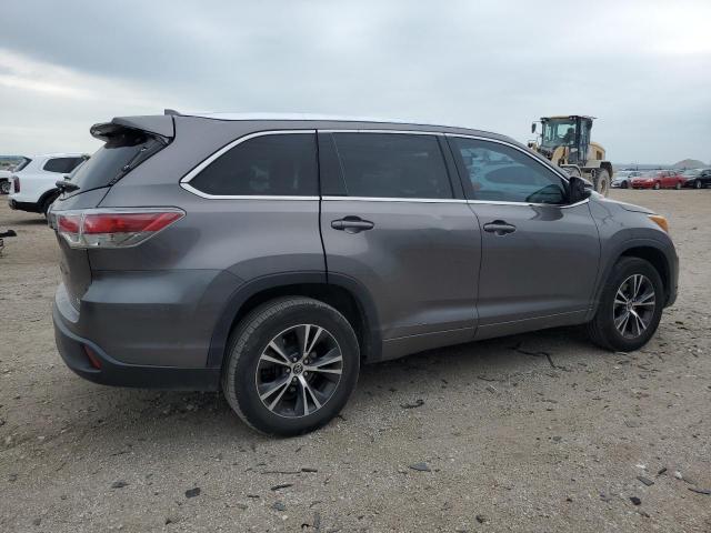 5TDKKRFH5GS141920 - 2016 TOYOTA HIGHLANDER XLE GRAY photo 3