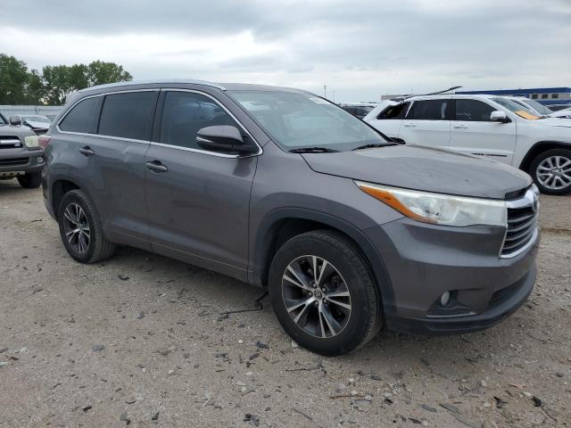 5TDKKRFH5GS141920 - 2016 TOYOTA HIGHLANDER XLE GRAY photo 4