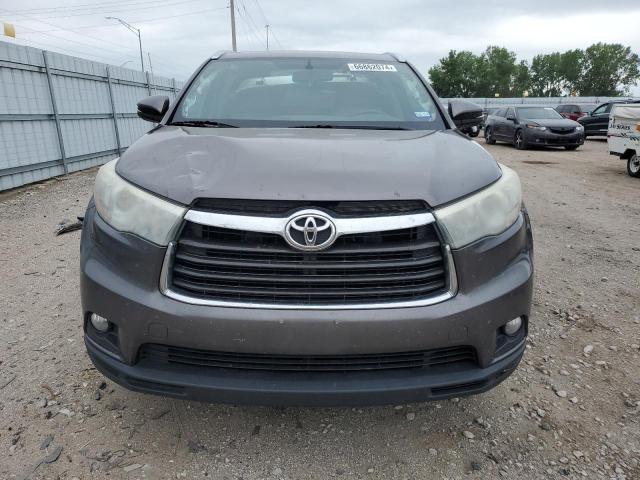 5TDKKRFH5GS141920 - 2016 TOYOTA HIGHLANDER XLE GRAY photo 5