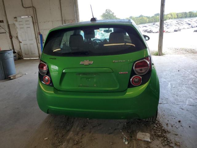 1G1JC6SB2F4114167 - 2015 CHEVROLET SONIC LT GREEN photo 6