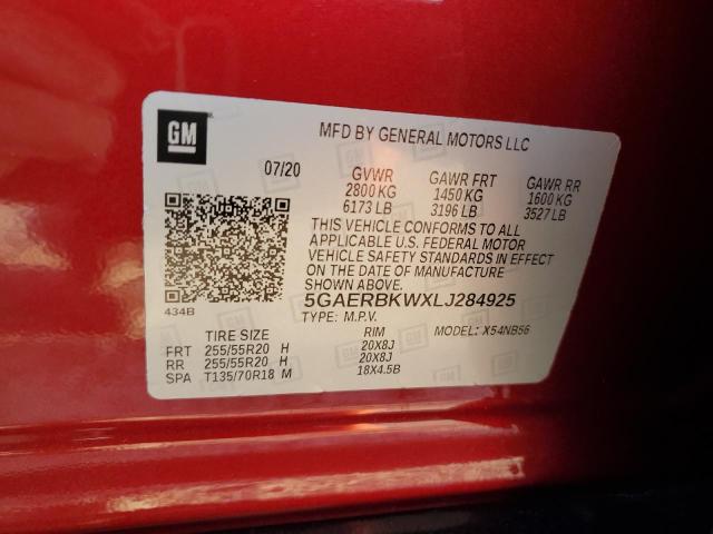 5GAERBKWXLJ284925 - 2020 BUICK ENCLAVE ESSENCE 红色 照片 13