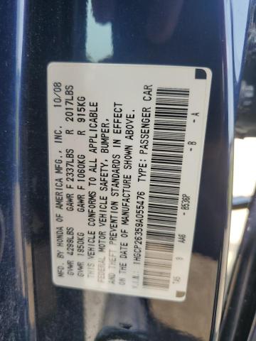 1HGCP26359A055476 - 2009 HONDA ACCORD LX BLUE photo 12