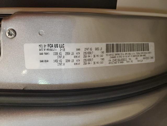 2C4RC1BGXJR262131 - 2018 CHRYSLER PACIFICA TOURING L 银色 照片 13