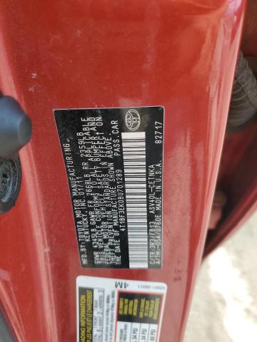 4T1BF3EK0BU701289 - 2011 TOYOTA CAMRY BASE RED photo 12